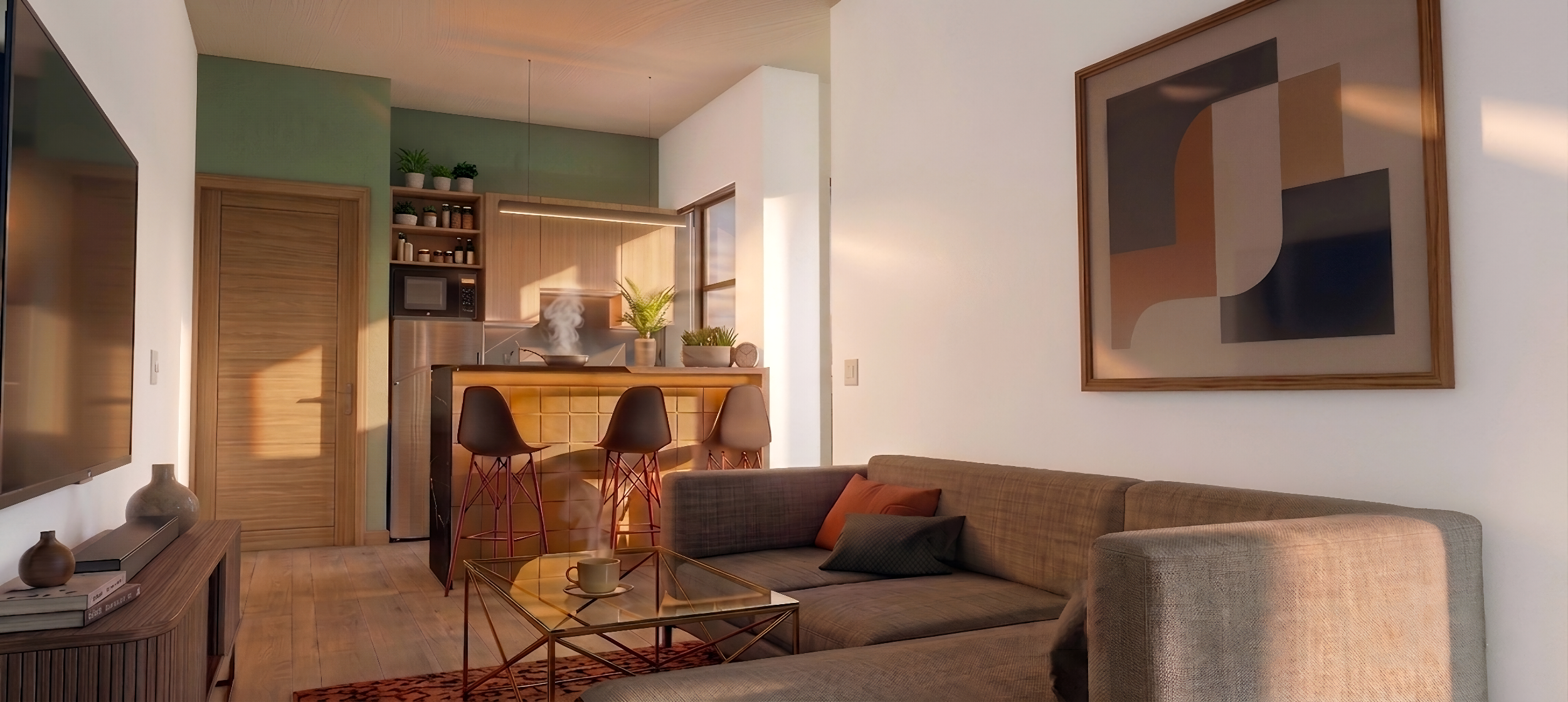 The Fern one-bedroom interior update